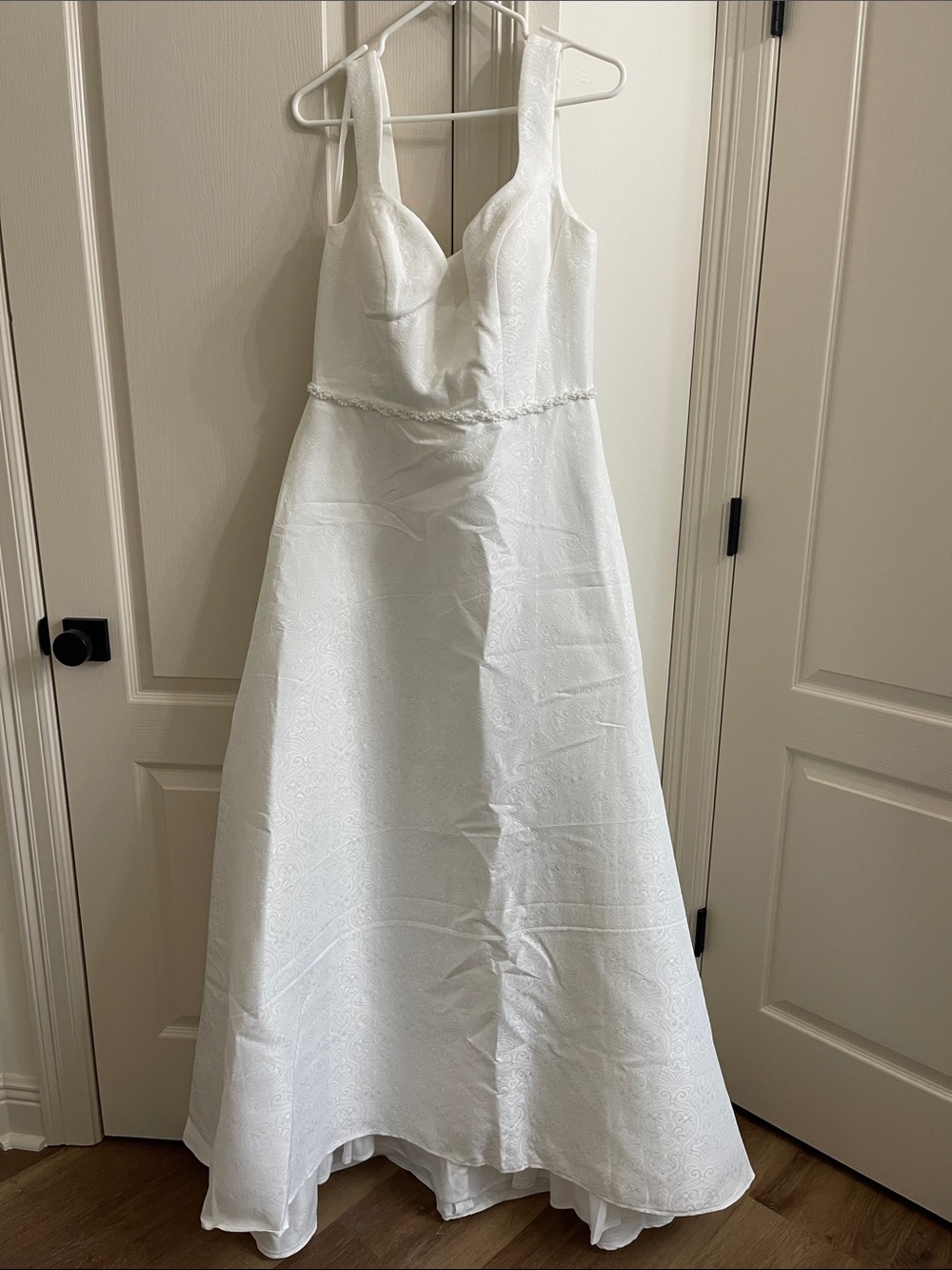 Bridal A-Line Dress with Sweetheart Bodice in Ivory - Almost White